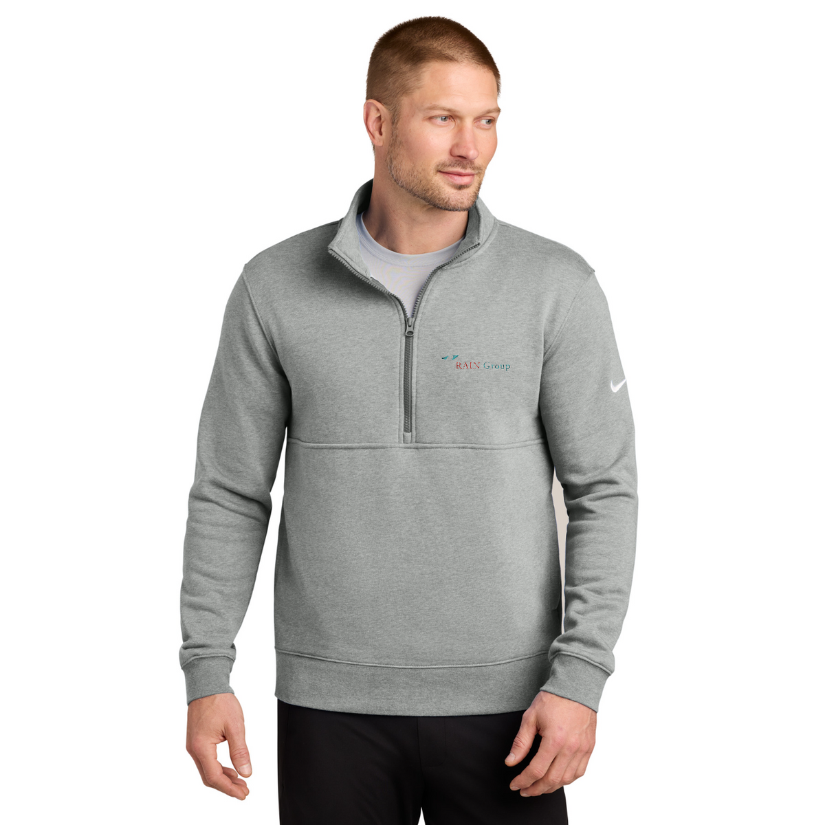 Nike Club Fleece Sleeve Swoosh 1/2-Zip — model