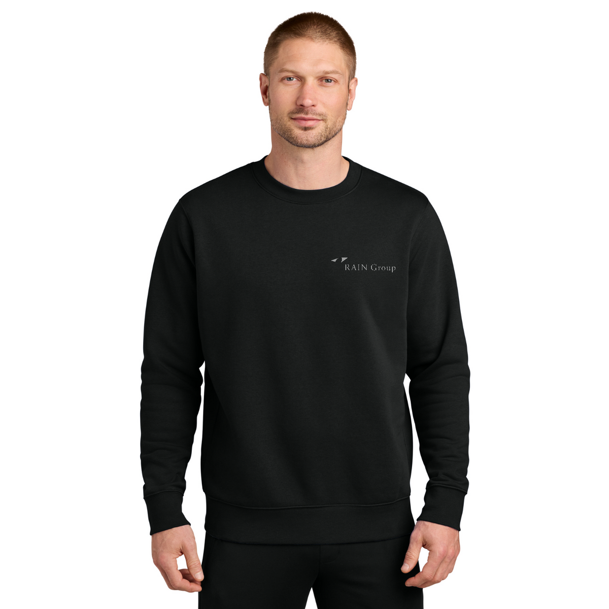Nike Club Fleece Sleeve Swoosh Crew — model