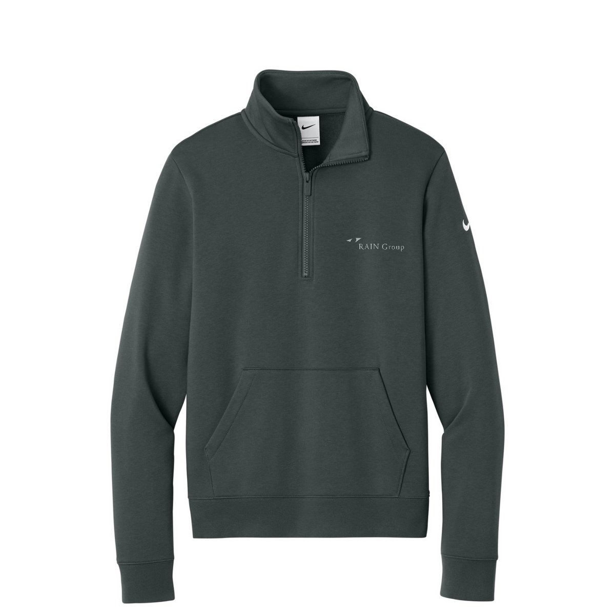 Nike Women's Club Fleece Sleeve Swoosh 1/2-Zip — Anthracite