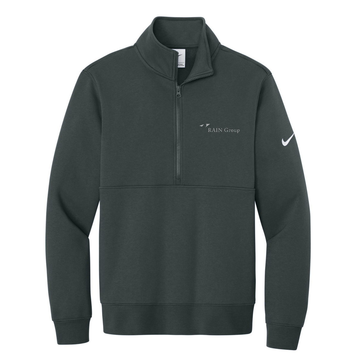 Nike Club Fleece Sleeve Swoosh 1/2-Zip — Anthracite