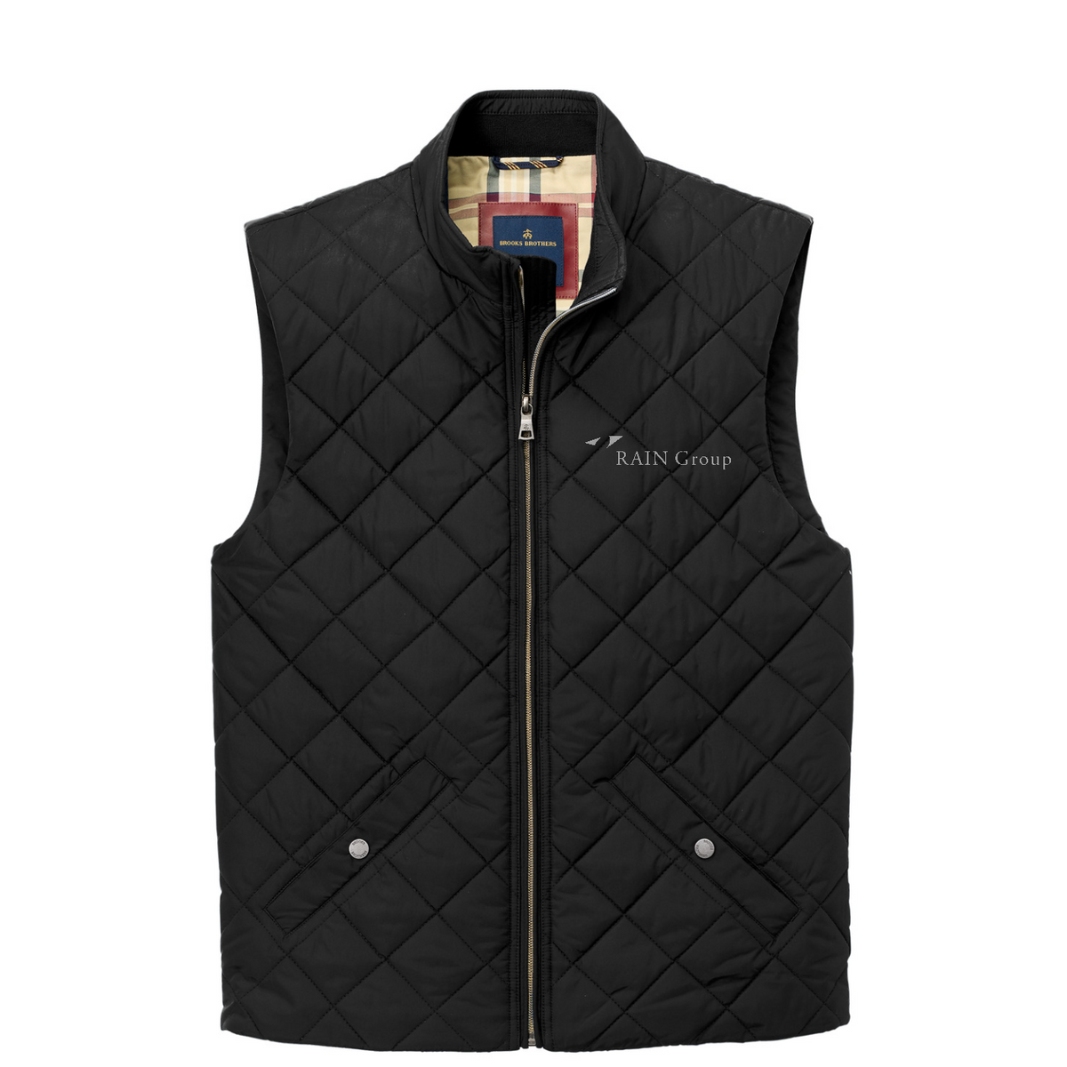 Brooks Brothers Quilted Vest — Deep Black