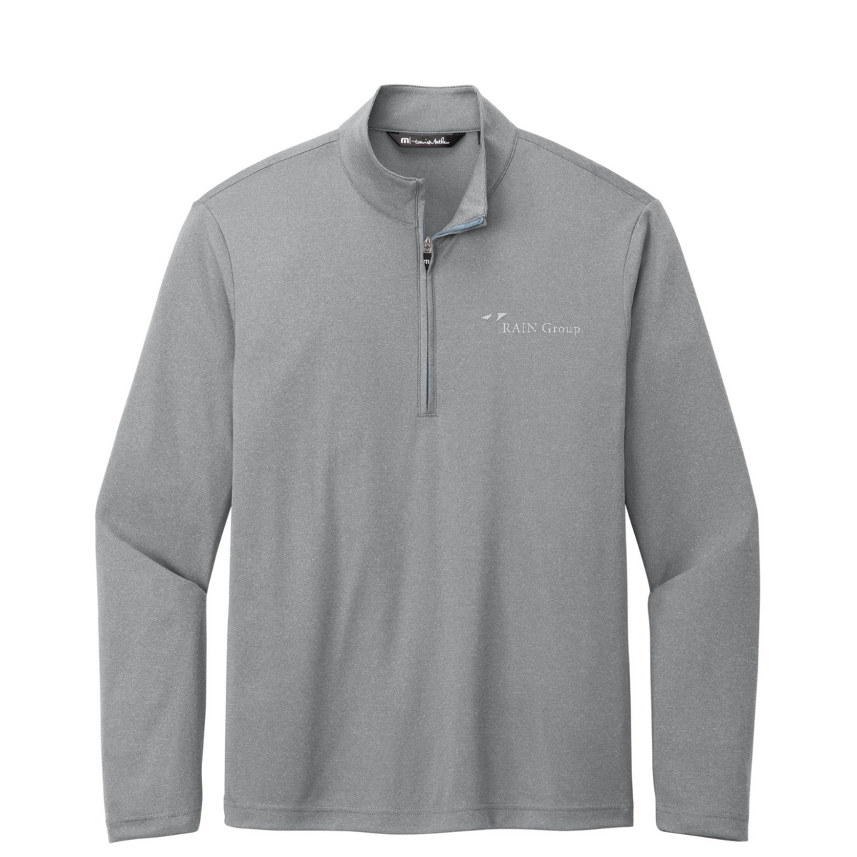 TravisMathew Coto Performance 1/4-Zip — Quiet Shade Grey Heather