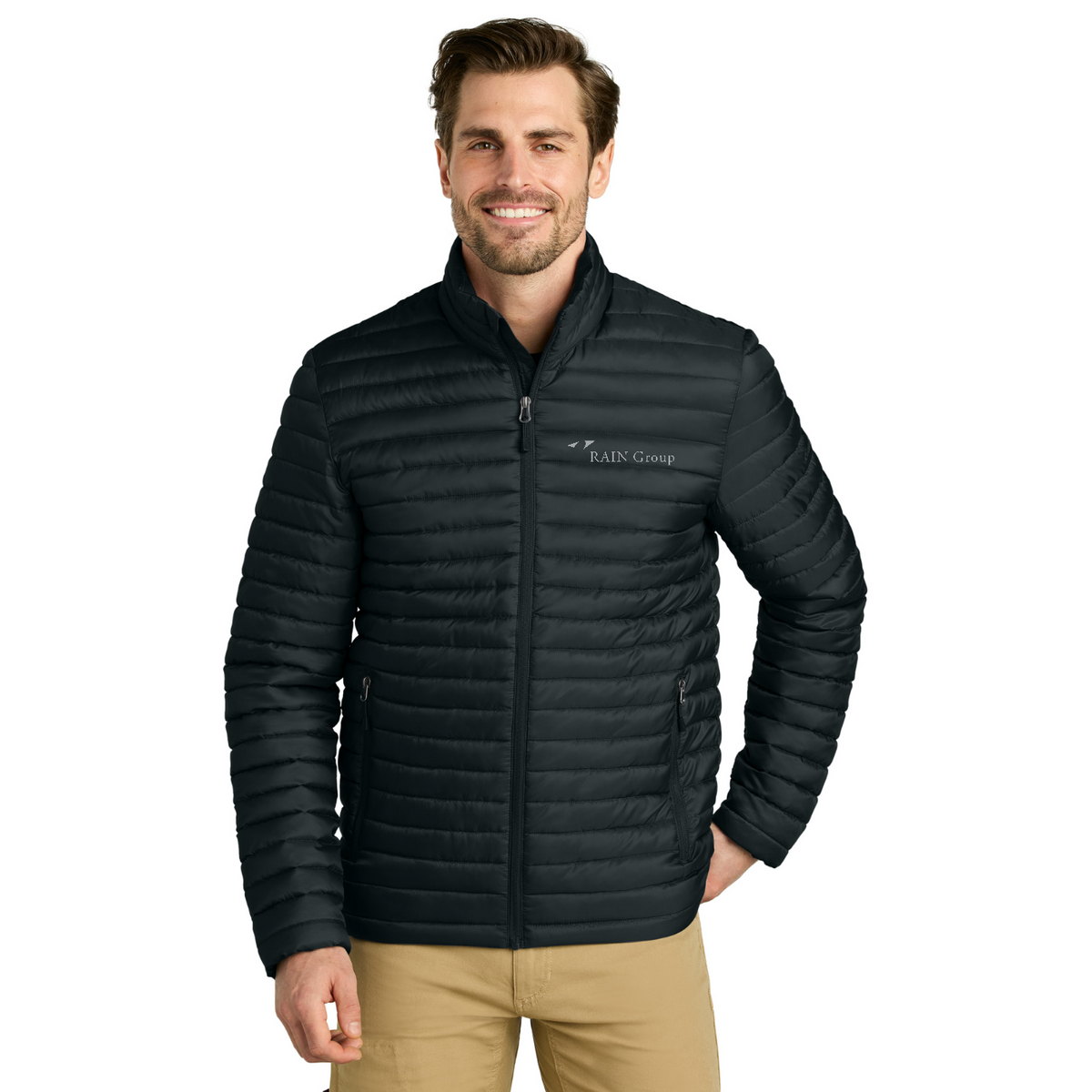 Eddie Bauer Packable Quilted Full-Zip — model