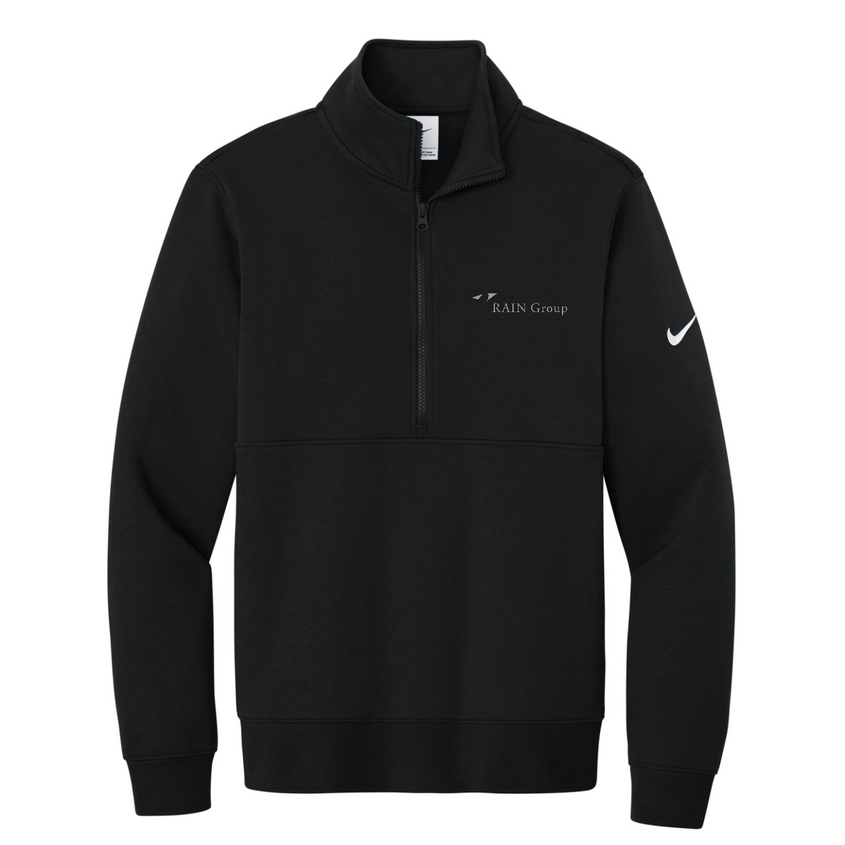 Nike Club Fleece Sleeve Swoosh 1/2-Zip — Black