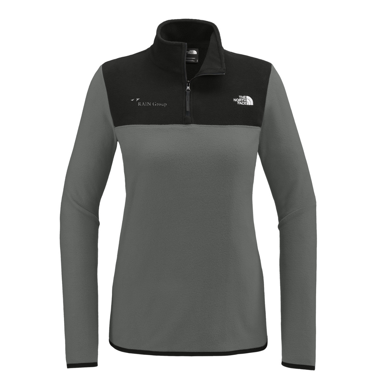 The North Face Women's Glacier 1/4-Zip Fleece — Asphalt Grey/ TNF Black