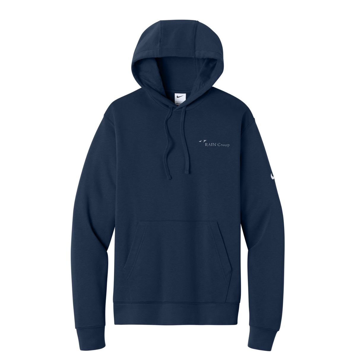 Nike Club Fleece Sleeve Swoosh Pullover Hoodie — Midnight Navy