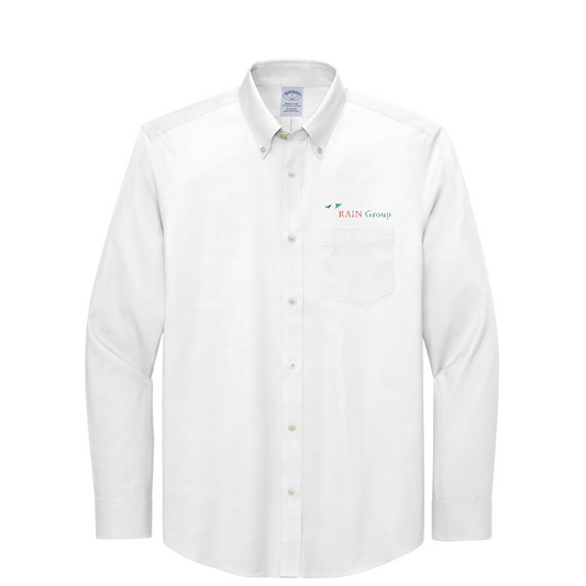 Brooks Brothers Wrinkle-Free Stretch Pinpoint Shirt — White