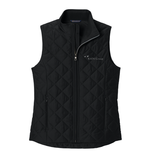 Brooks Brothers Women's Quilted Vest — Deep Black
