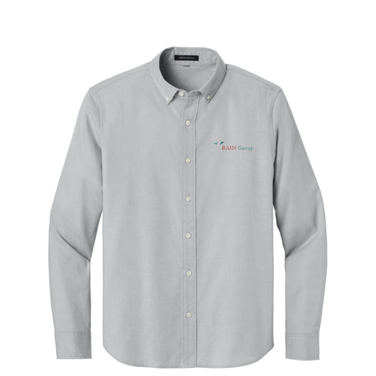 Mercer+Mettle Long Sleeve Modern Oxford Shirt — Gusty Grey
