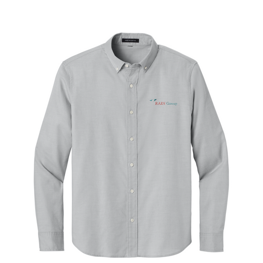 Mercer+Mettle Long Sleeve Modern Oxford Shirt — Gusty Grey