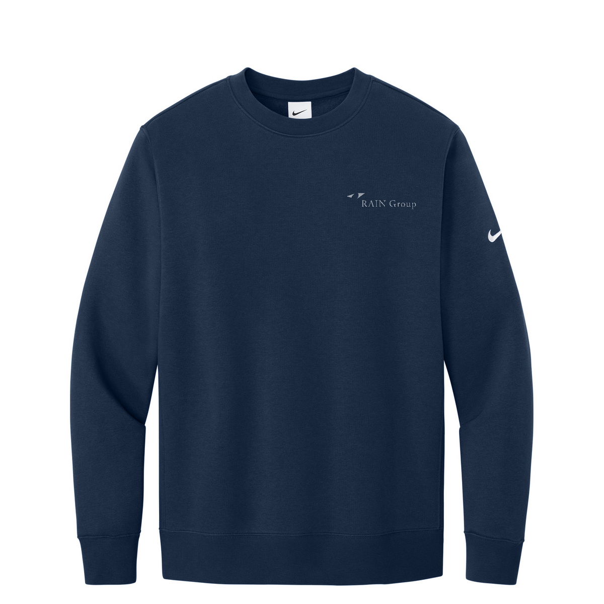 Nike Club Fleece Sleeve Swoosh Crew — Midnight Navy