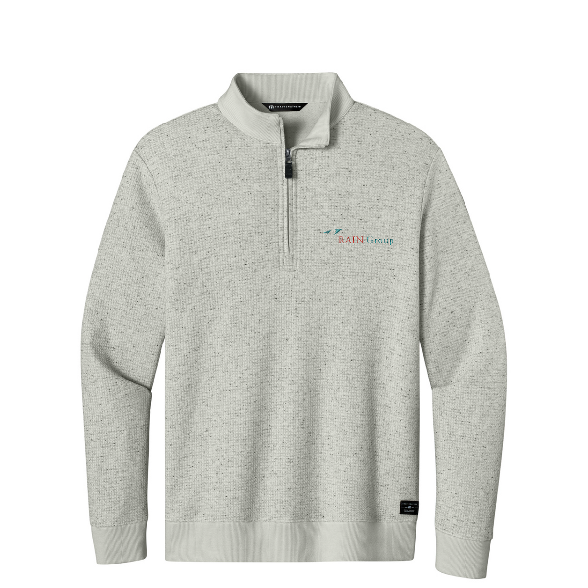 TravisMathew Waffle 1/4-Zip — Light Grey Heather