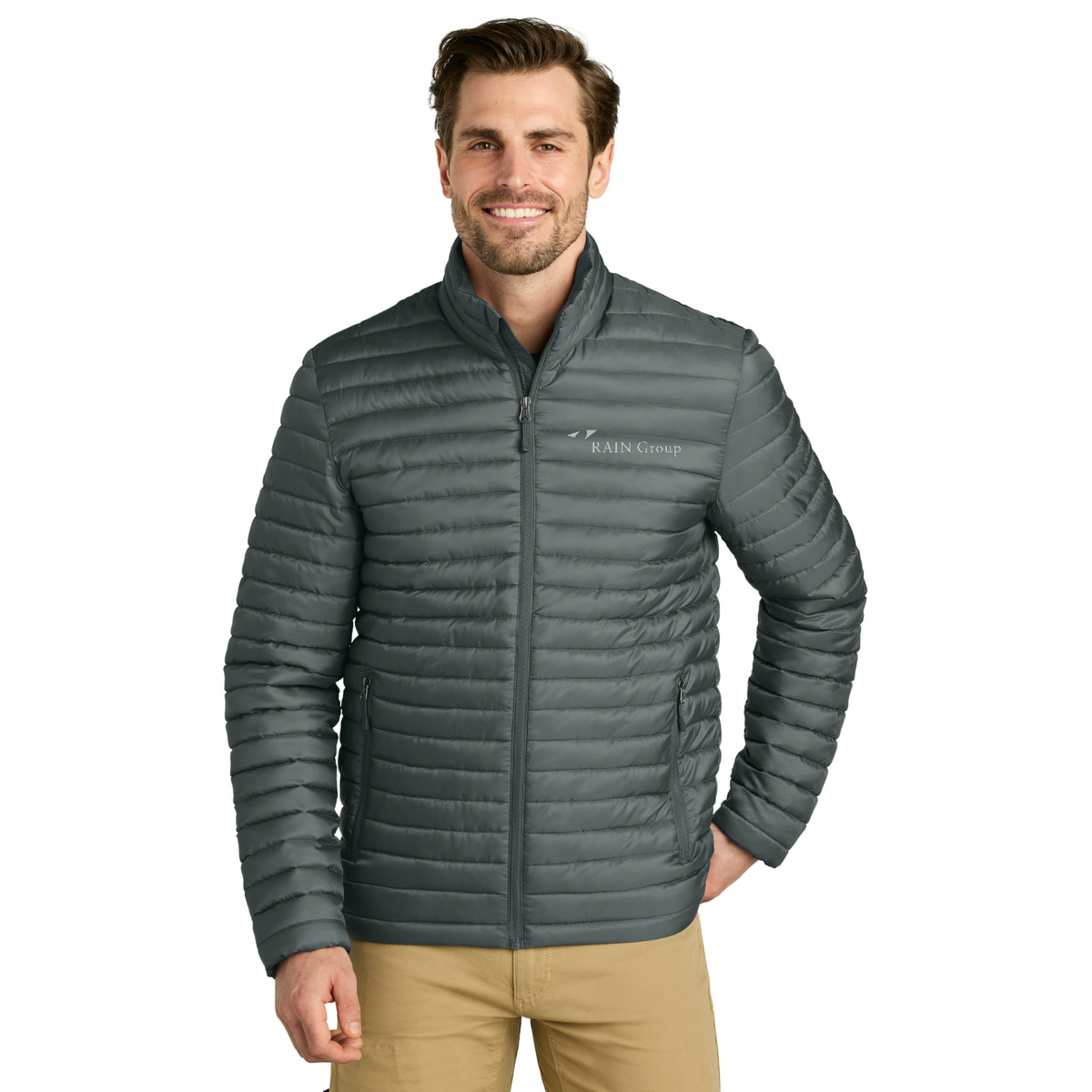 Eddie Bauer Packable Quilted Full-Zip — model