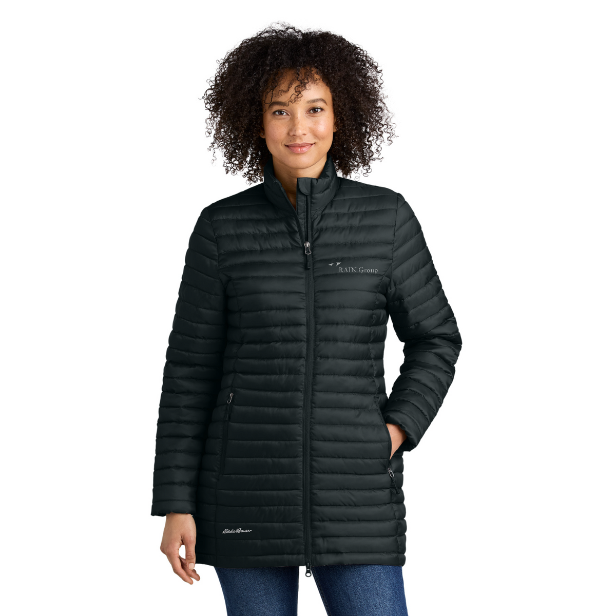 Eddie Bauer Women's Packable Quilted Full-Zip — model
