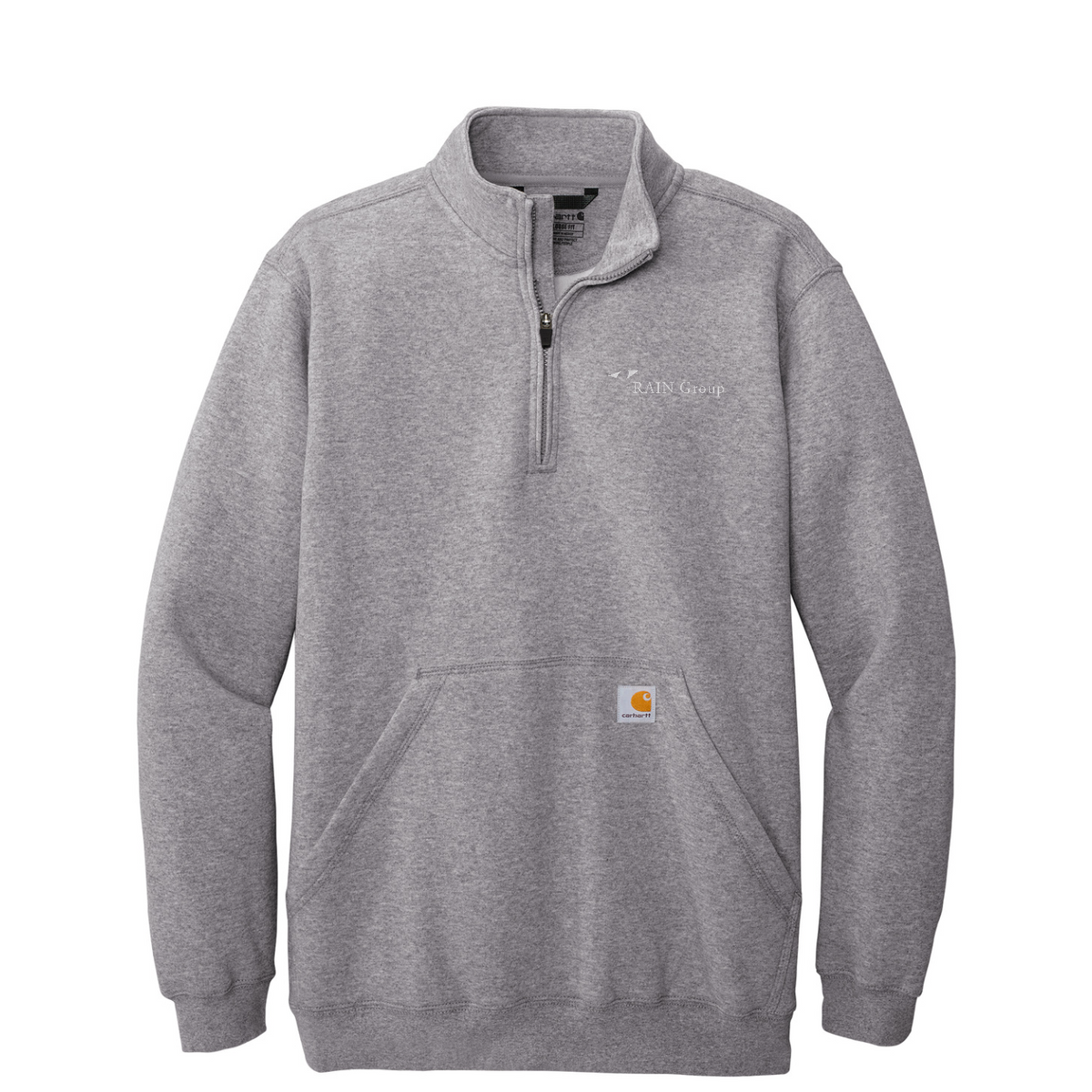 Carhartt Midweight 1/4-Zip Mock Neck Sweatshirt — Heather Grey