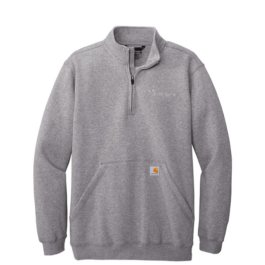 Carhartt Midweight 1/4-Zip Mock Neck Sweatshirt — Heather Grey