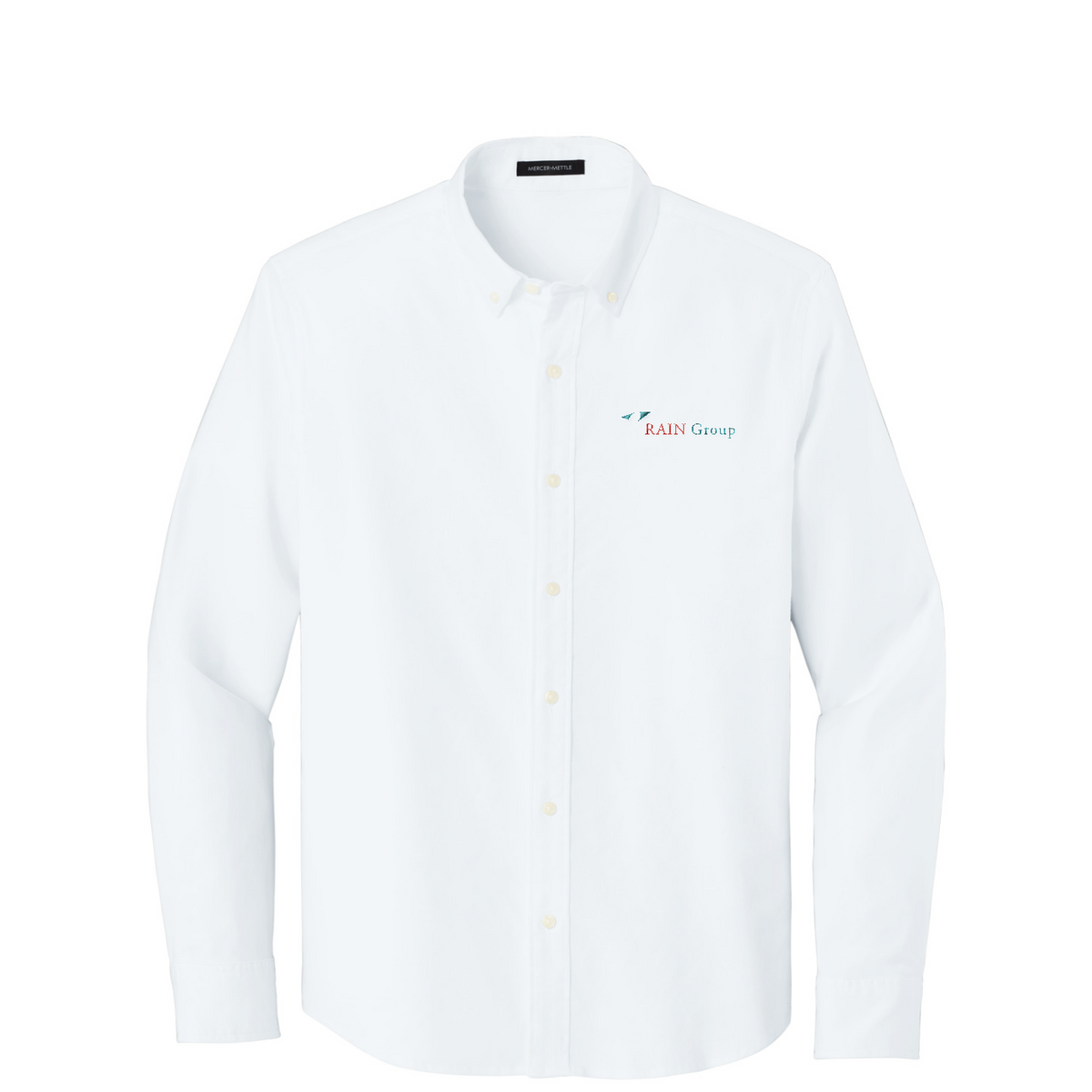 Mercer+Mettle Long Sleeve Modern Oxford Shirt — White