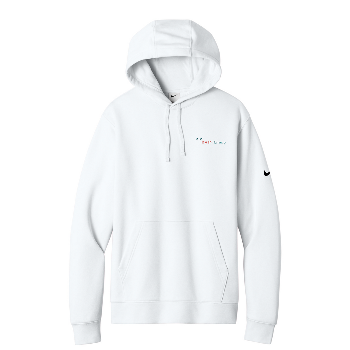 Nike Club Fleece Sleeve Swoosh Pullover Hoodie — White