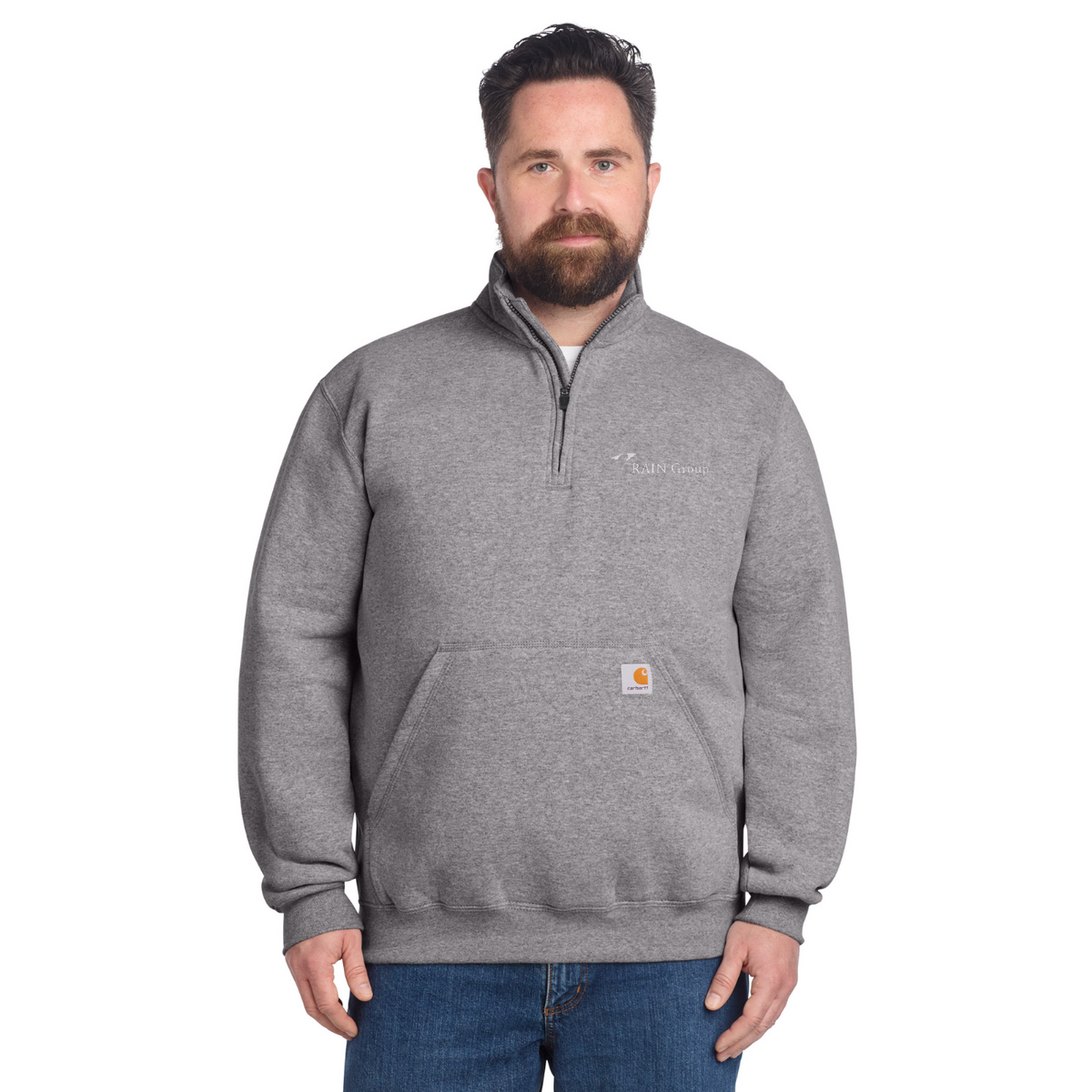Carhartt Midweight 1/4-Zip Mock Neck Sweatshirt — model