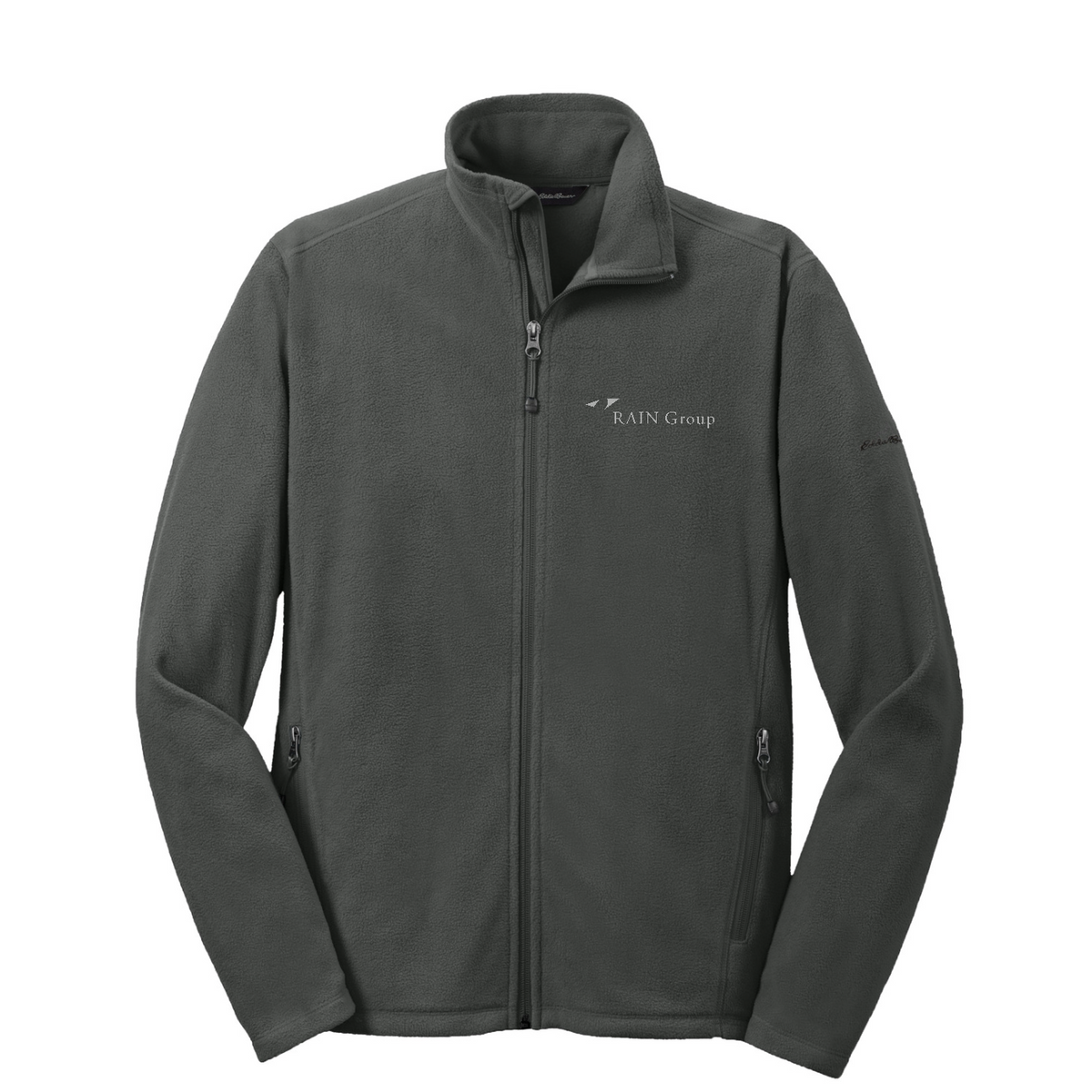Eddie Bauer Full-Zip Microfleece Jacket — Grey Steel