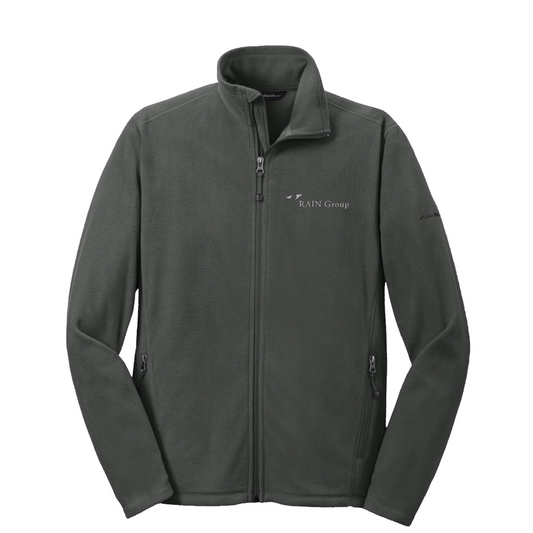 Eddie Bauer Full-Zip Microfleece Jacket — Grey Steel