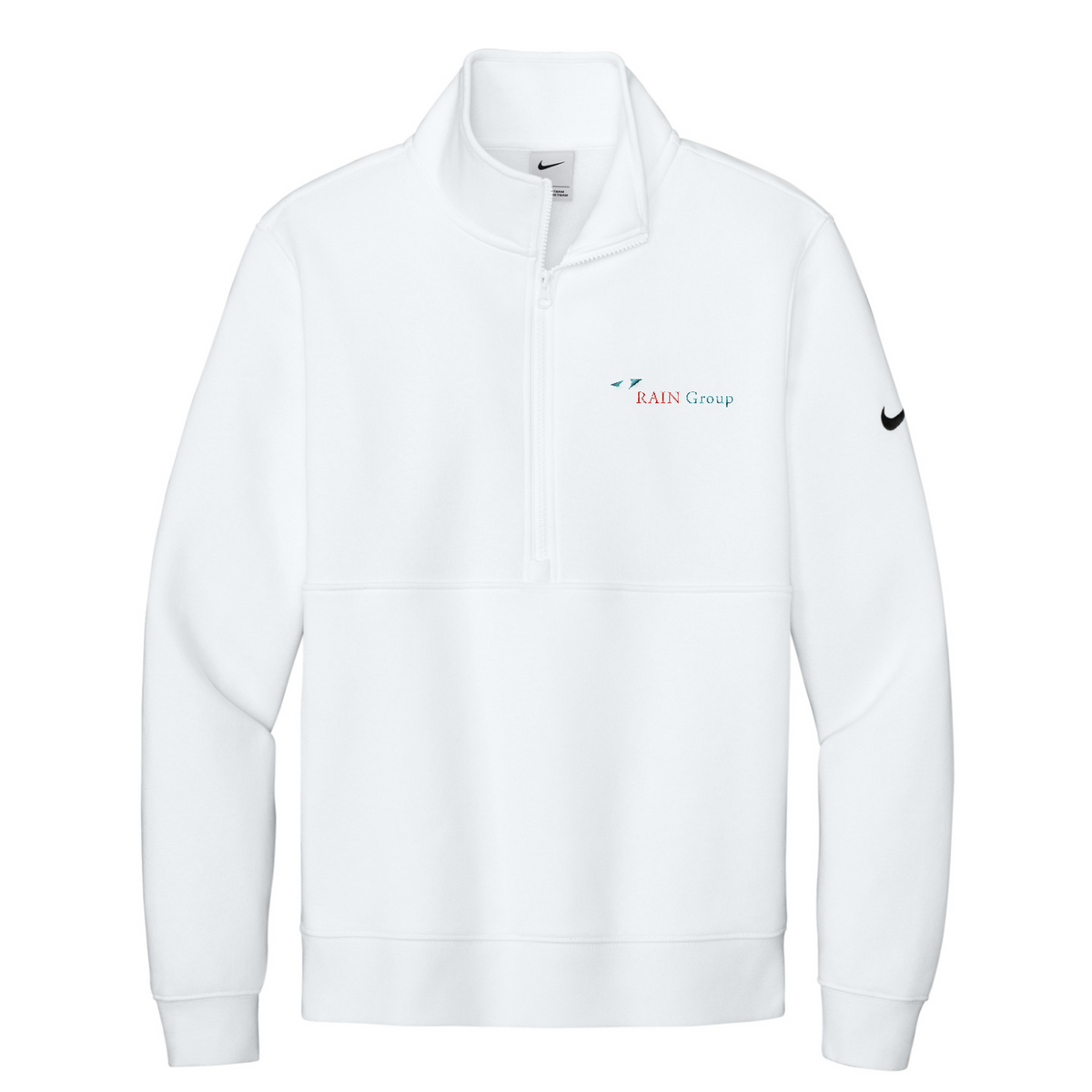 Nike Club Fleece Sleeve Swoosh 1/2-Zip — White
