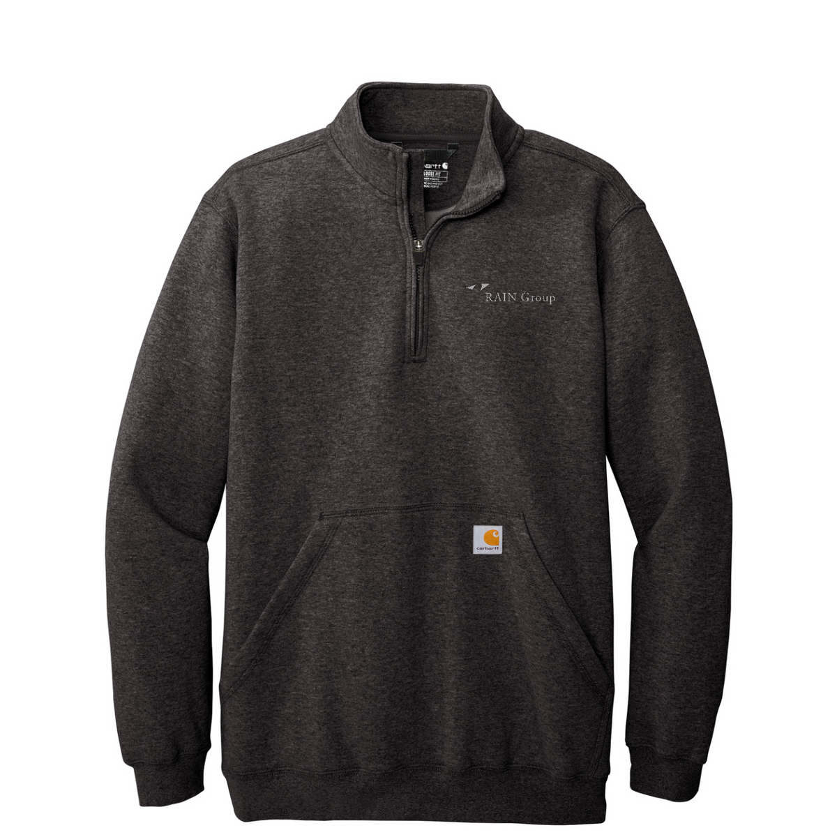 Carhartt Midweight 1/4-Zip Mock Neck Sweatshirt — Carbon Heather