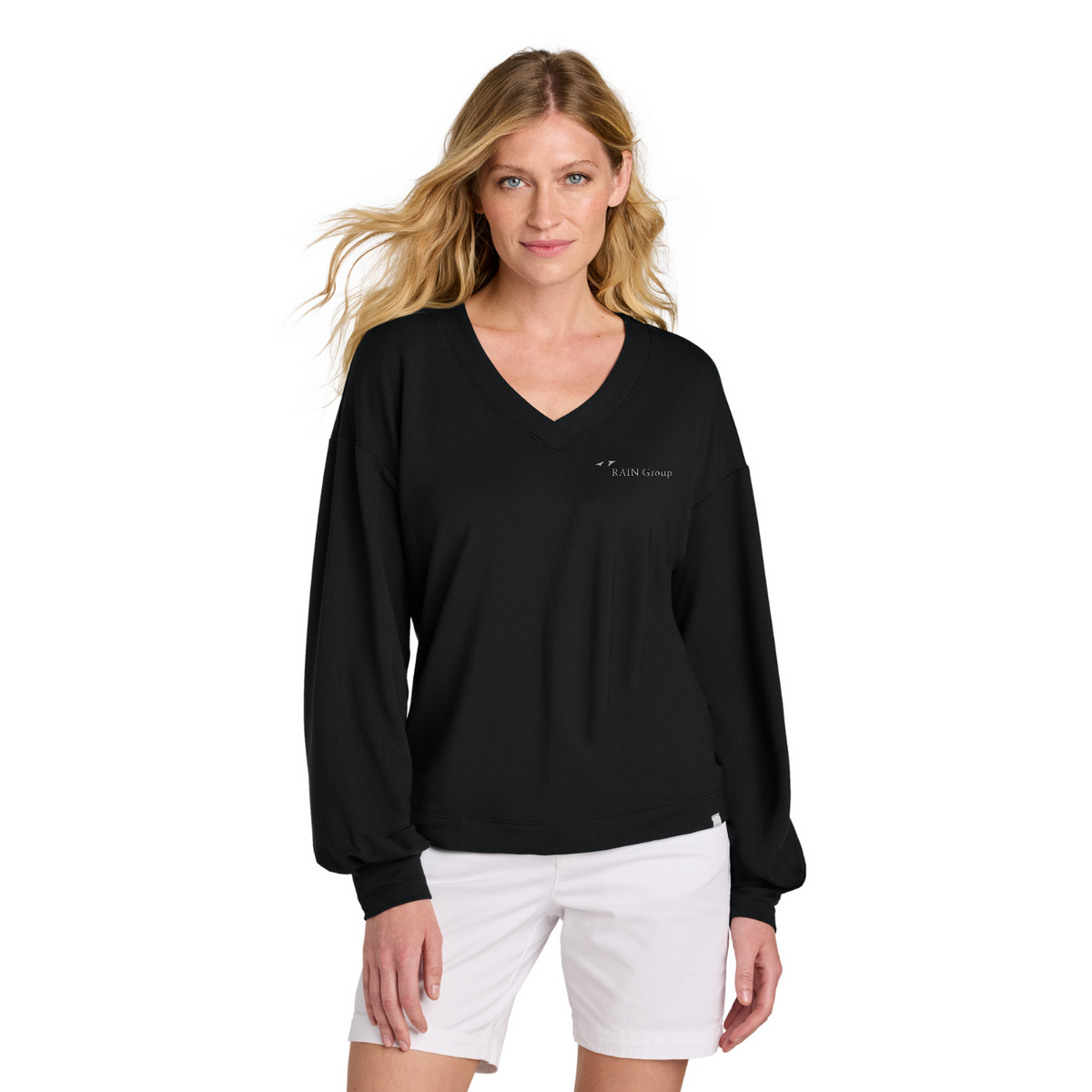 TravisMathew Women's Long Weekend V-Neck — model