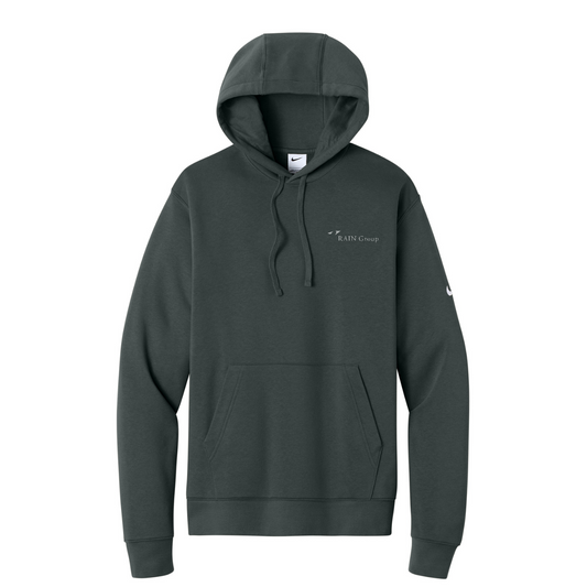 Nike Club Fleece Sleeve Swoosh Pullover Hoodie — Anthracite