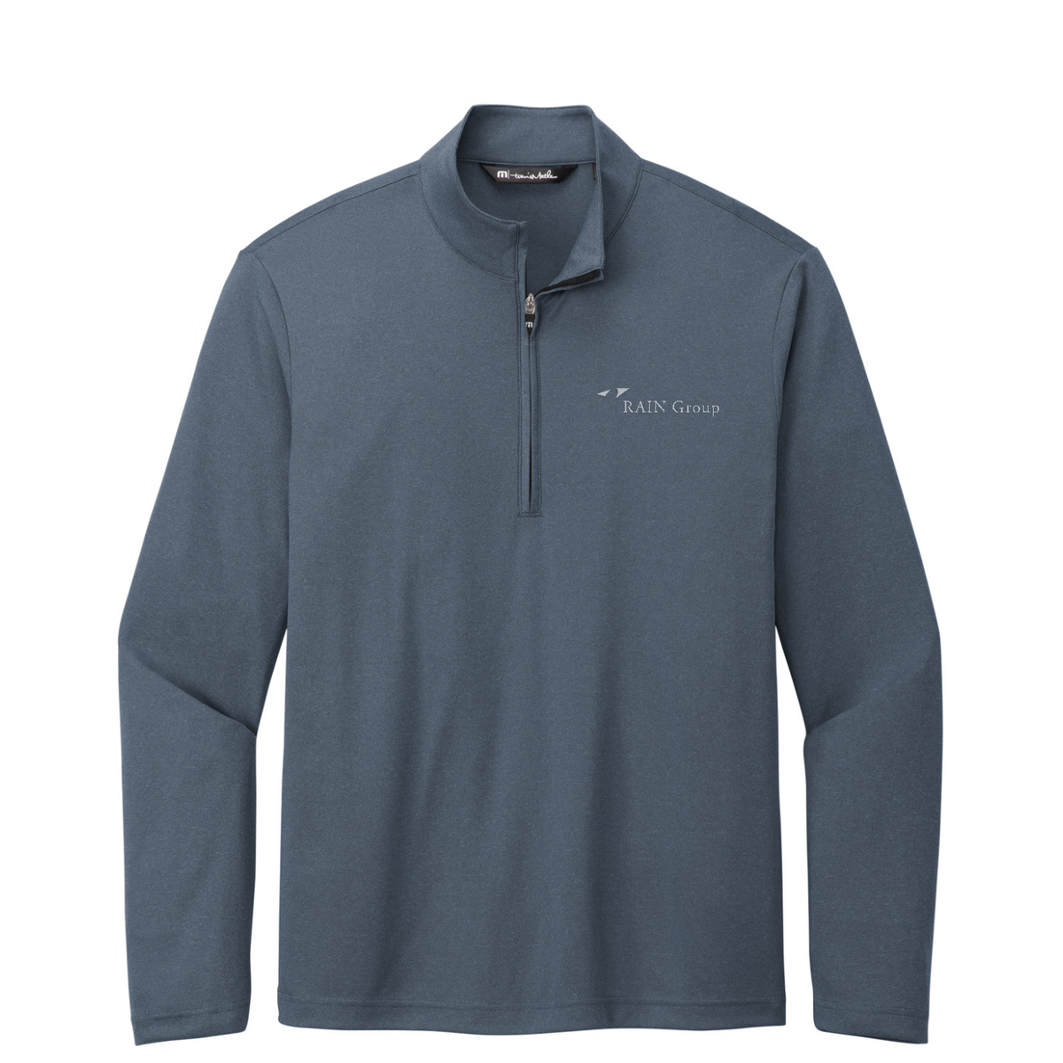 TravisMathew Coto Performance 1/4-Zip — Vintage Indigo/ Black