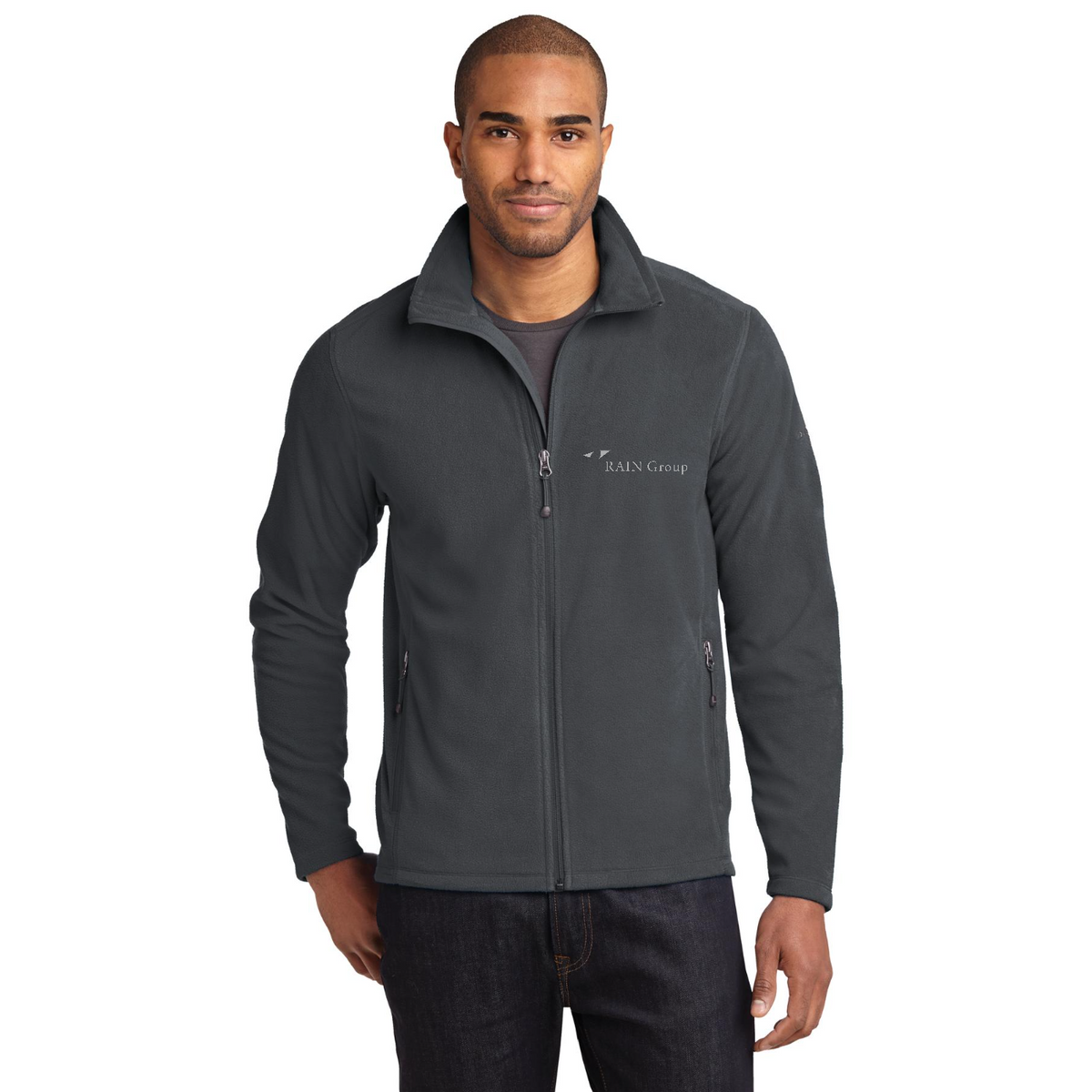 Eddie Bauer Full-Zip Microfleece Jacket — model