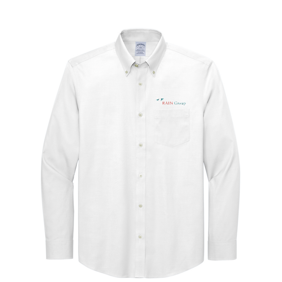 Brooks Brothers Wrinkle-Free Stretch Pinpoint Shirt — White