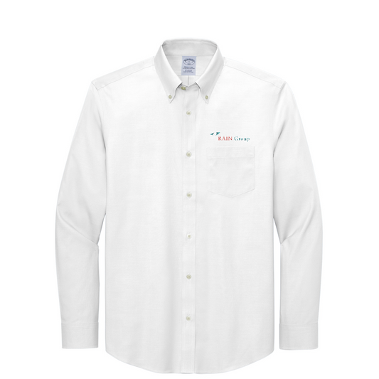 Brooks Brothers Wrinkle-Free Stretch Pinpoint Shirt — White